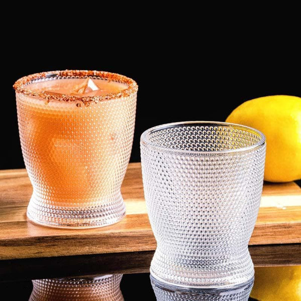 Drinking & Juice Glasses - Cellular Glass Tumbler (280 ML) - Set Of Six