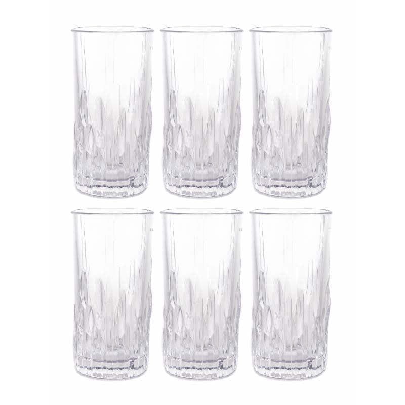 Drinking & Juice Glasses - Conglo Glass Tumbler (260 ML) - Set Of Six