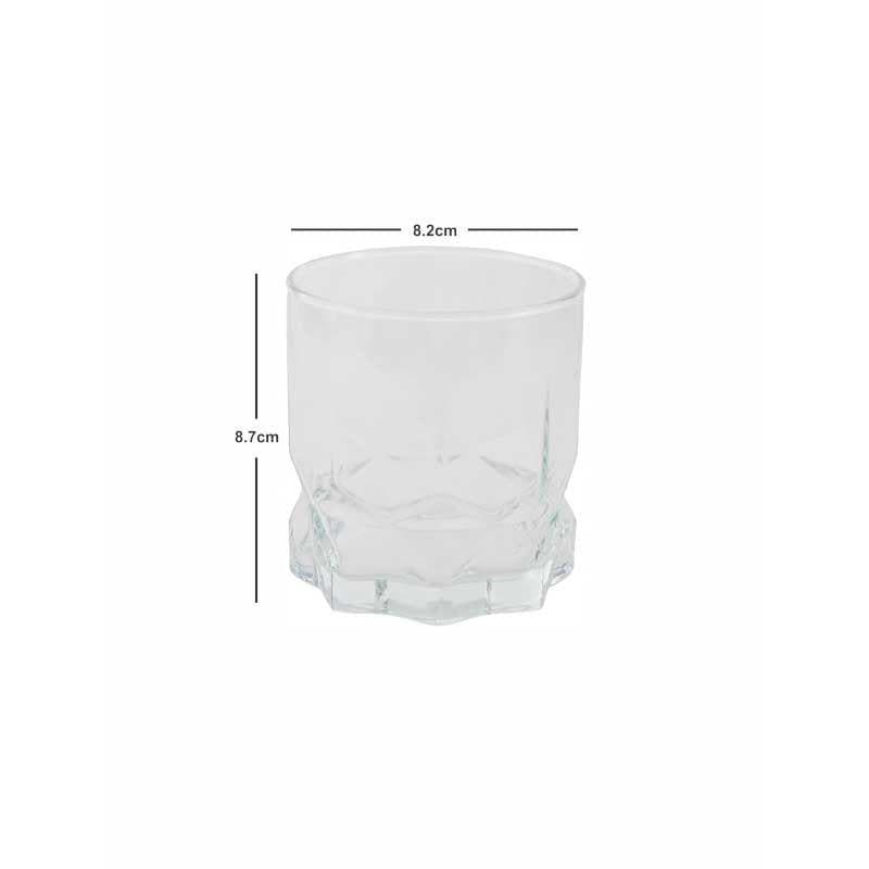 Scotch & Whiskey Glasses - Crock Rock Tumbler (325 ML) - Set Of Six