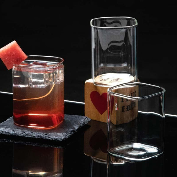 Drinking & Juice Glasses - Cubox Glass Tumbler (230 ML) - Set Of Six