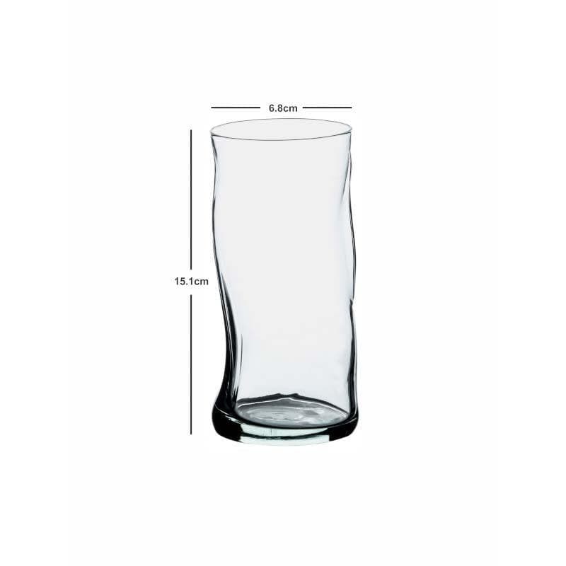 Drinking & Juice Glasses - Curvisoy Glass Tumbler (440 ML) - Set Of Four