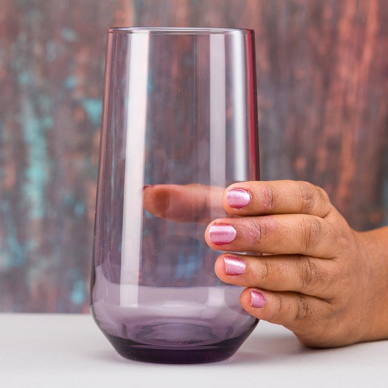 Drinking & Juice Glasses - Diso Violet Tumbler (470 ML) - Set Of Six