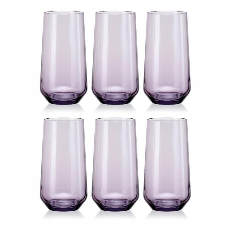 Drinking & Juice Glasses - Diso Violet Tumbler (470 ML) - Set Of Six