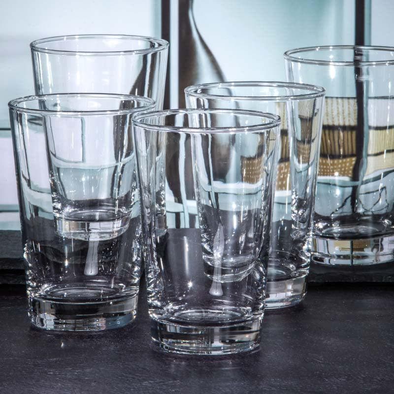 Buy Fizzor Glass Tumbler (300 ML) - Set Of Six Drinking & Juice Glasses from Vaaree