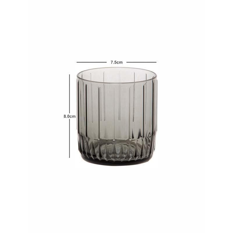 Buy Friscot Black Glass Tumbler (265 ML) - Set Of Six Drinking & Juice Glasses from Vaaree