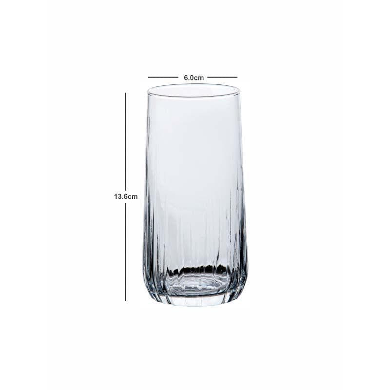 Buy Friscot Tall Glass Tumbler (360 ML) - Set Of Six Drinking & Juice Glasses from Vaaree