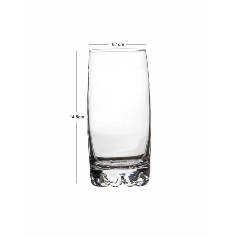 Buy Funta Glass Tumbler (385 ML) - Set Of Six Drinking & Juice Glasses from Vaaree