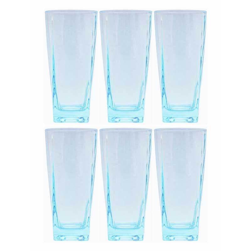 Buy Groot Blue Glass Tumbler (240 ML) - Set Of Six Drinking & Juice Glasses from Vaaree