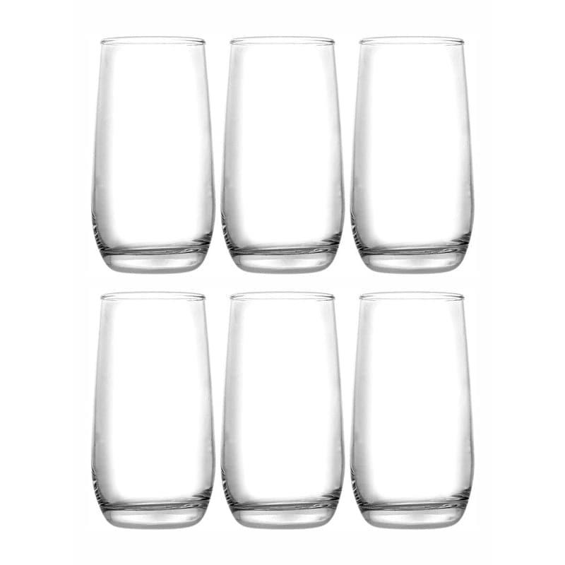 Buy Jean Glass Tumbler (360 ML) - Set Of Six Drinking & Juice Glasses from Vaaree