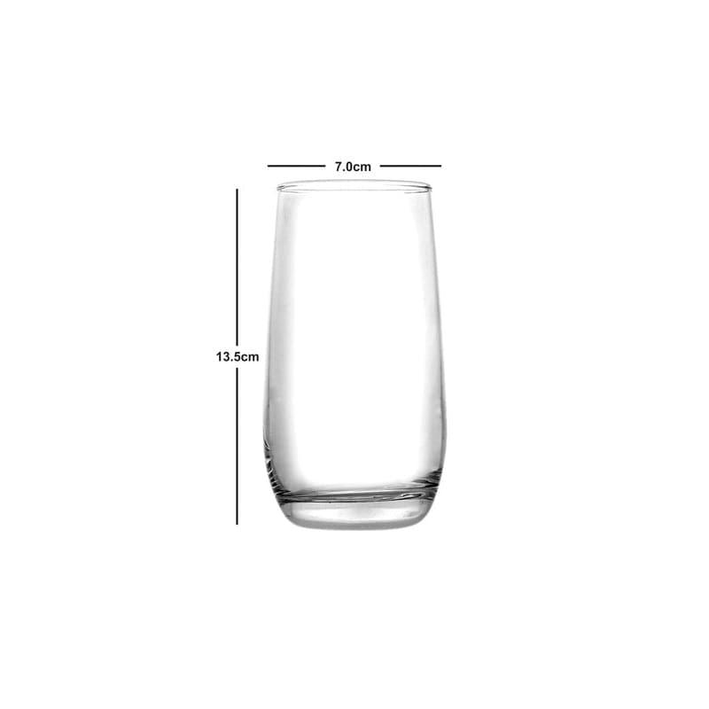 Buy Jean Glass Tumbler (360 ML) - Set Of Six Drinking & Juice Glasses from Vaaree