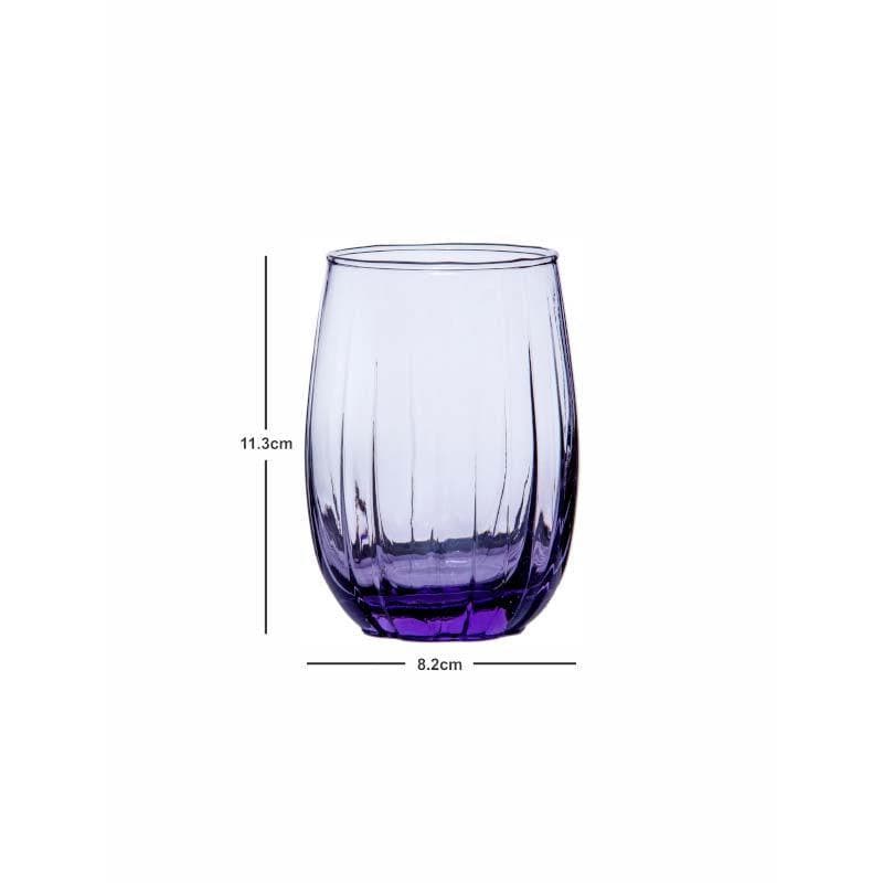 Drinking & Juice Glasses - Kenzie Curved Glass Tumbler (380 ML) - Set Of Six