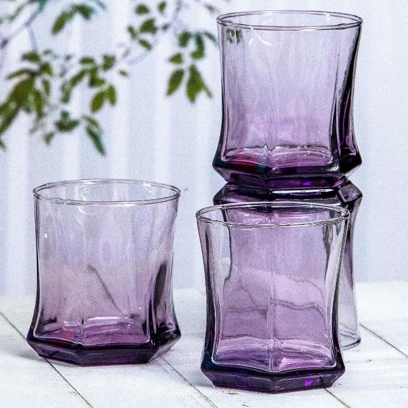 Buy Kropie Curved Glass Tumbler (230 ML) - Set Of Six Drinking & Juice Glasses from Vaaree