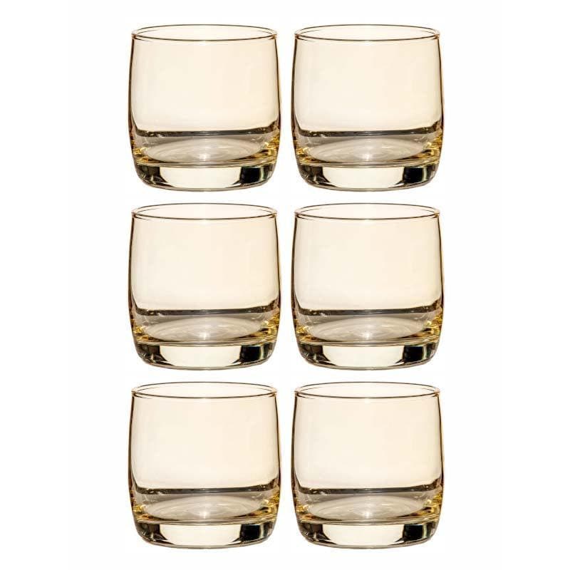 Drinking & Juice Glasses - Mackensi Gold Tumbler (315 ML) - Set Of Six