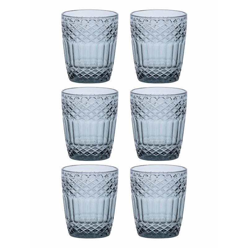 Buy Mark Pebbles Glass Tumbler (300 ML) - Set Of Six Drinking & Juice Glasses from Vaaree