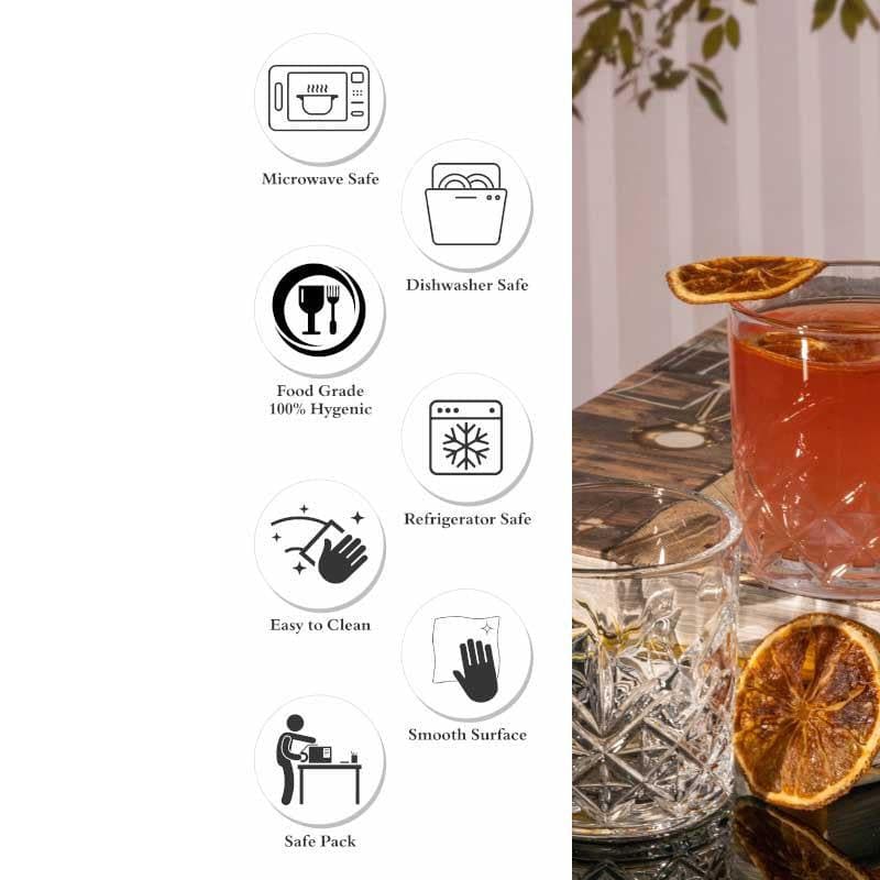 Drinking & Juice Glasses - Marko Whiskey Glass (255 ML) - Set Of Six