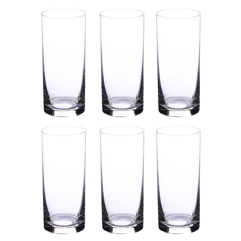 Buy Melodia Crystal Hi Ball Glass (300 ML) - Set Of Six Drinking & Juice Glasses from Vaaree