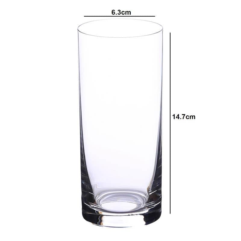 Buy Melodia Crystal Hi Ball Glass (300 ML) - Set Of Six Drinking & Juice Glasses from Vaaree