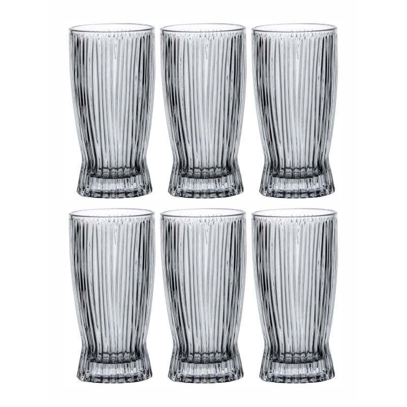 Buy Montag Glass Tumbler (370 ML) - Set Of Six Drinking & Juice Glasses from Vaaree