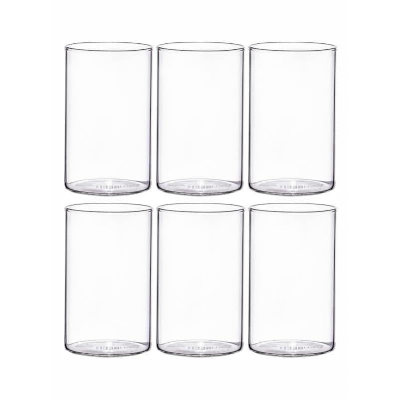 Buy Nicolette Glass Tumbler (Small) (290 ml ) - Set Of Six Drinking & Juice Glasses from Vaaree