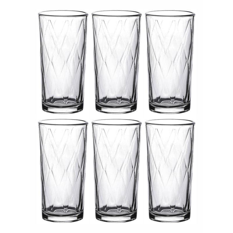 Buy Sadie Glass Tumbler (250 ML) - Set Of Six Drinking & Juice Glasses from Vaaree