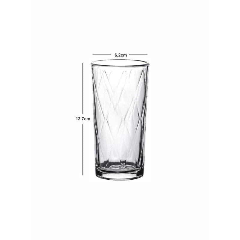 Buy Sadie Glass Tumbler (250 ML) - Set Of Six Drinking & Juice Glasses from Vaaree