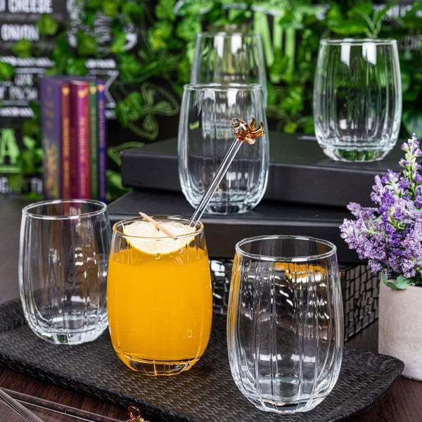 Drinking & Juice Glasses - Savou Glass Tumbler (380 ML) - Set Of Six