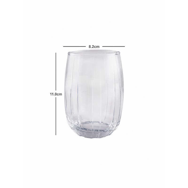 Buy Savou Glass Tumbler (380 ML) - Set Of Six Drinking & Juice Glasses from Vaaree