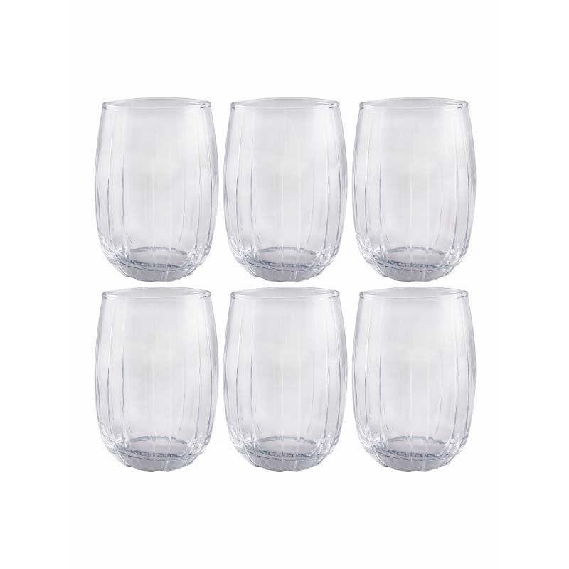 Buy Savou Glass Tumbler (380 ML) - Set Of Six Drinking & Juice Glasses from Vaaree