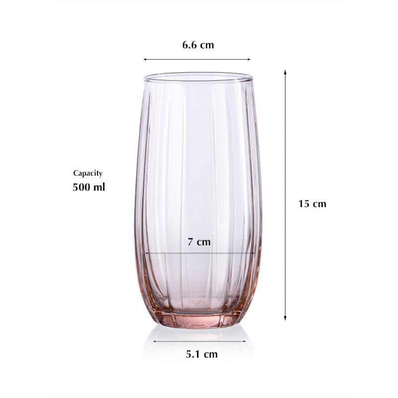 Drinking & Juice Glasses - Savou Tall Tumbler (500 ML) - Set Of Four