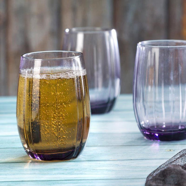 Drinking & Juice Glasses - Savou Violet Tumbler (240 ML) - Set Of Six