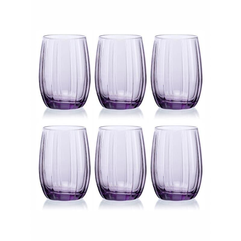 Buy Savou Violet Tumbler (240 ML) - Set Of Six Drinking & Juice Glasses from Vaaree