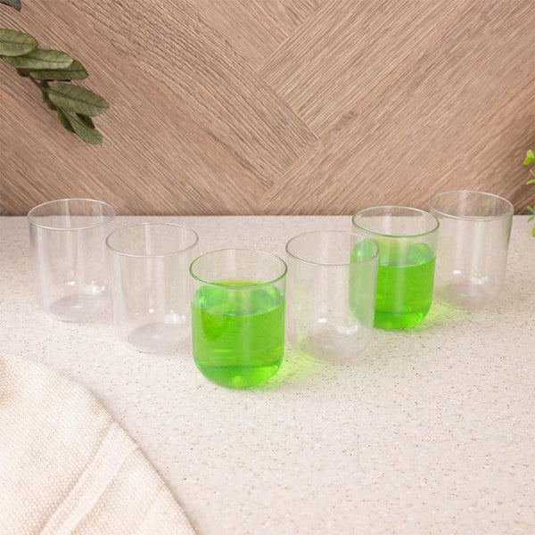 Drinking & Juice Glasses - Silza Glass (200 ML) - Set Of Six