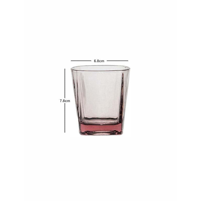 Buy Sleek Cut Brown Glass Tumbler (170 ML) - Set Of Six Drinking & Juice Glasses from Vaaree