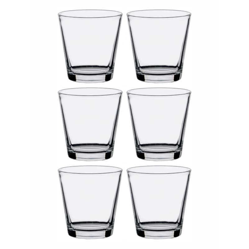 Buy Sleek Cut Glass Tumbler (260 ML) - Set Of Six Drinking & Juice Glasses from Vaaree