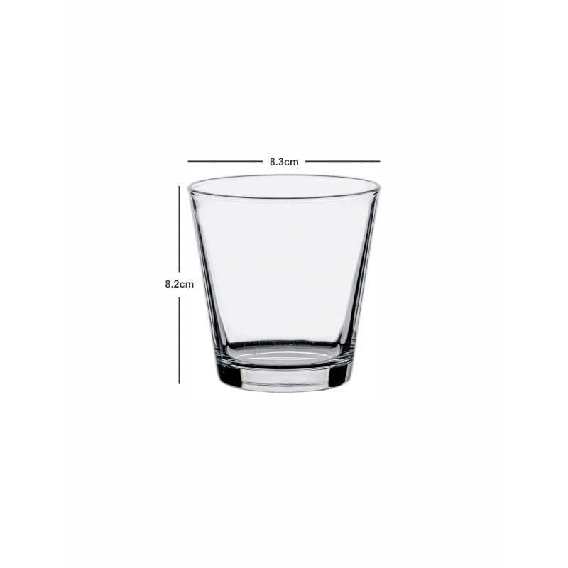 Buy Sleek Cut Glass Tumbler (260 ML) - Set Of Six Drinking & Juice Glasses from Vaaree