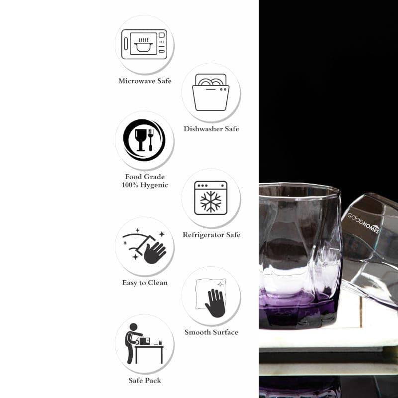Drinking & Juice Glasses - Squerra Tumbler (300 ML) - Set Of Six
