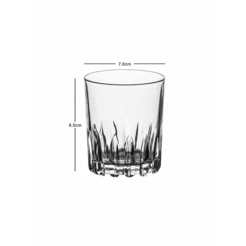 Drinking & Juice Glasses - Texos Glass Tumbler (215 ML) - Set Of Six