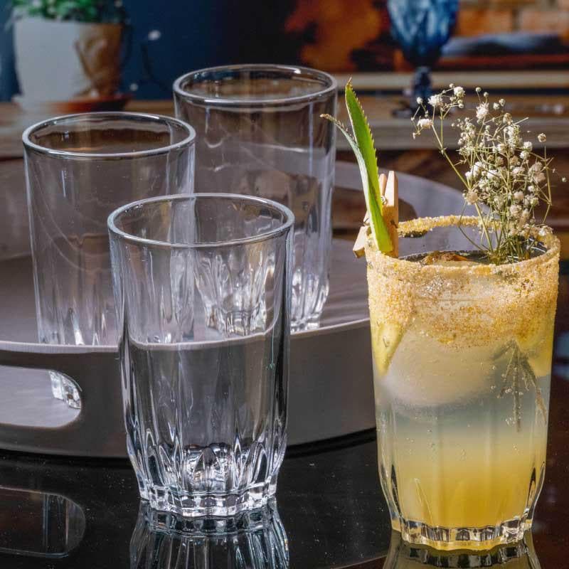 Buy Texos Glass Tumbler (260 ML) - Set Of Six Drinking & Juice Glasses from Vaaree