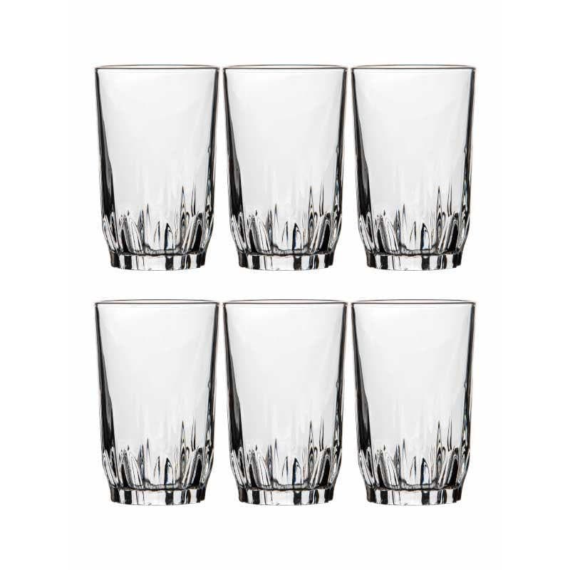 Drinking & Juice Glasses - Texos Glass Tumbler (260 ML) - Set Of Six