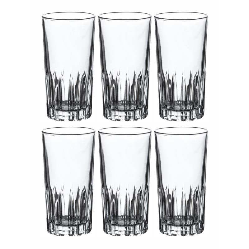 Drinking & Juice Glasses - Texos Glass Tumbler (340 ML) - Set Of Six