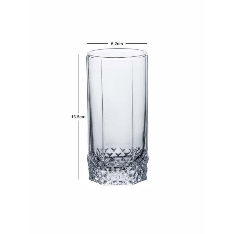 Drinking & Juice Glasses - Tiyna Glass Tumbler (290 ML) - Set Of Six