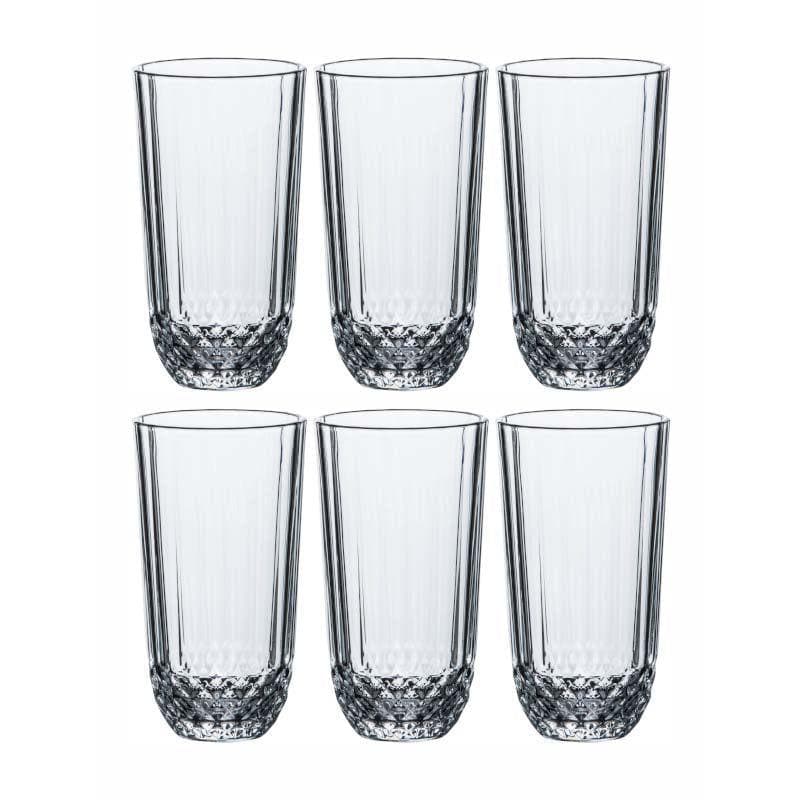 Drinking & Juice Glasses - Tiyna Tall Glass Tumbler (345 ML) - Set Of Six