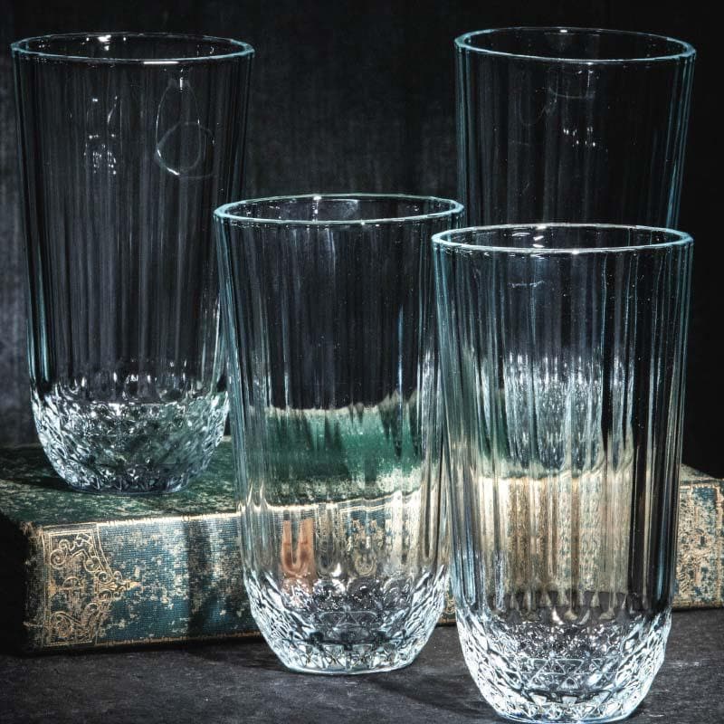 Drinking & Juice Glasses - Tiyna Tall Glass Tumbler (345 ML) - Set Of Six