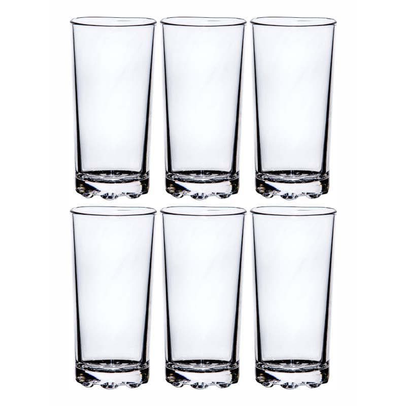 Drinking & Juice Glasses - Troopee Straight Glass Tumbler (300 ML) - Set Of Six