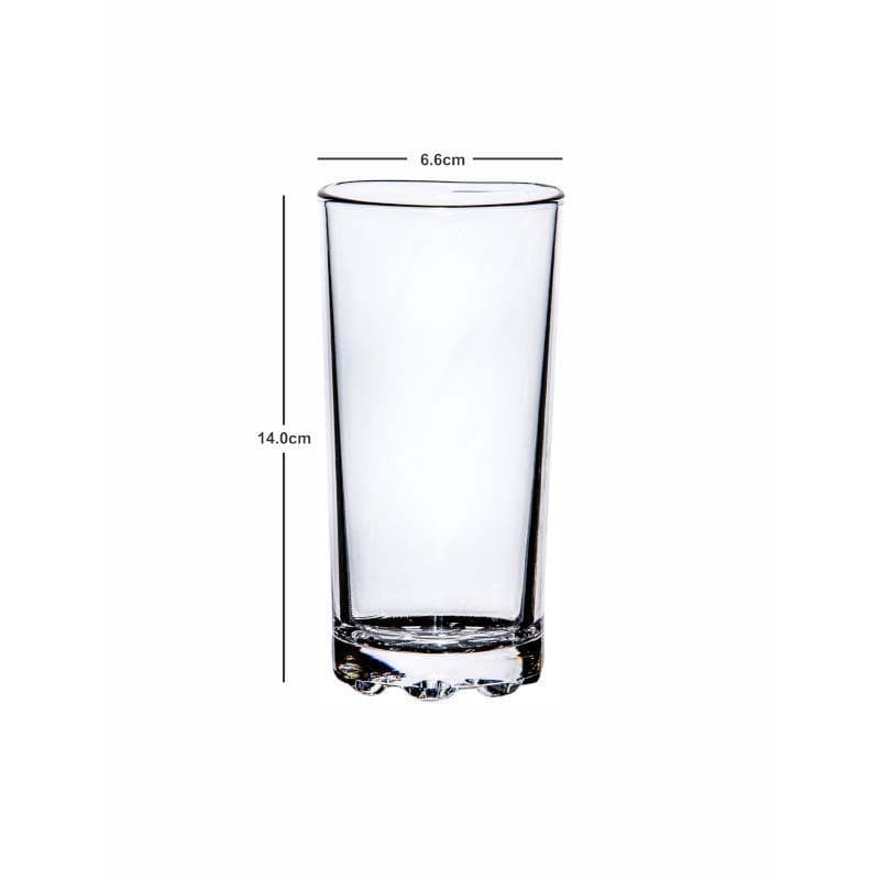 Drinking & Juice Glasses - Troopee Straight Glass Tumbler (300 ML) - Set Of Six