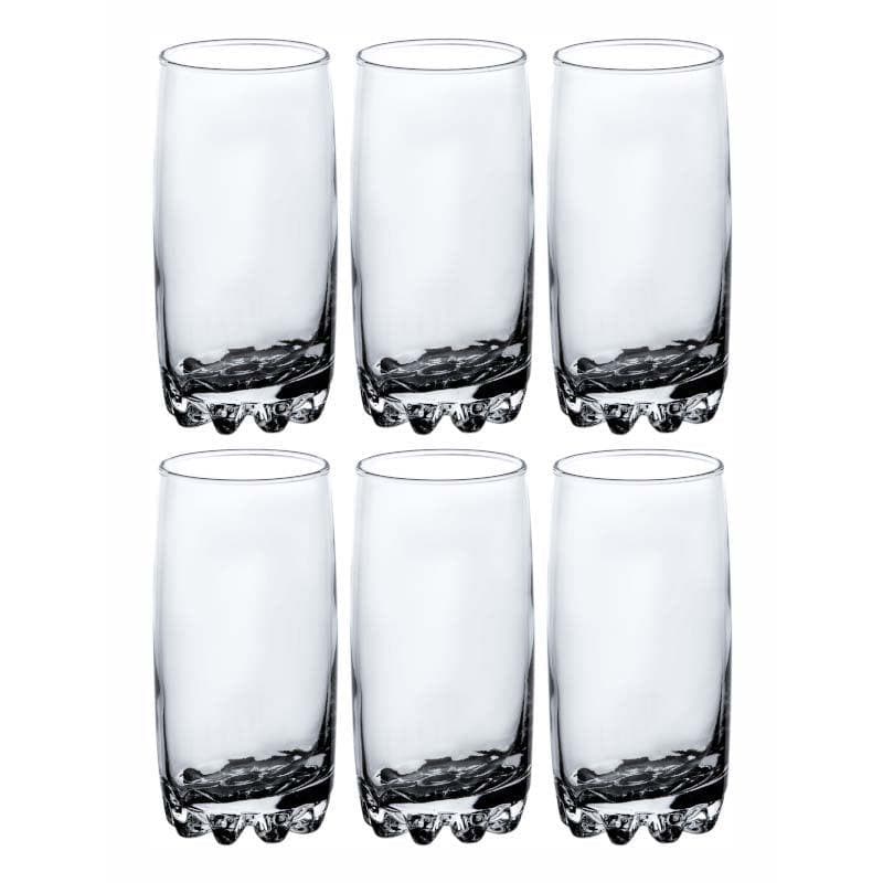 Drinking & Juice Glasses - Troopee Straight Glass Tumbler (380 ML) - Set Of Six