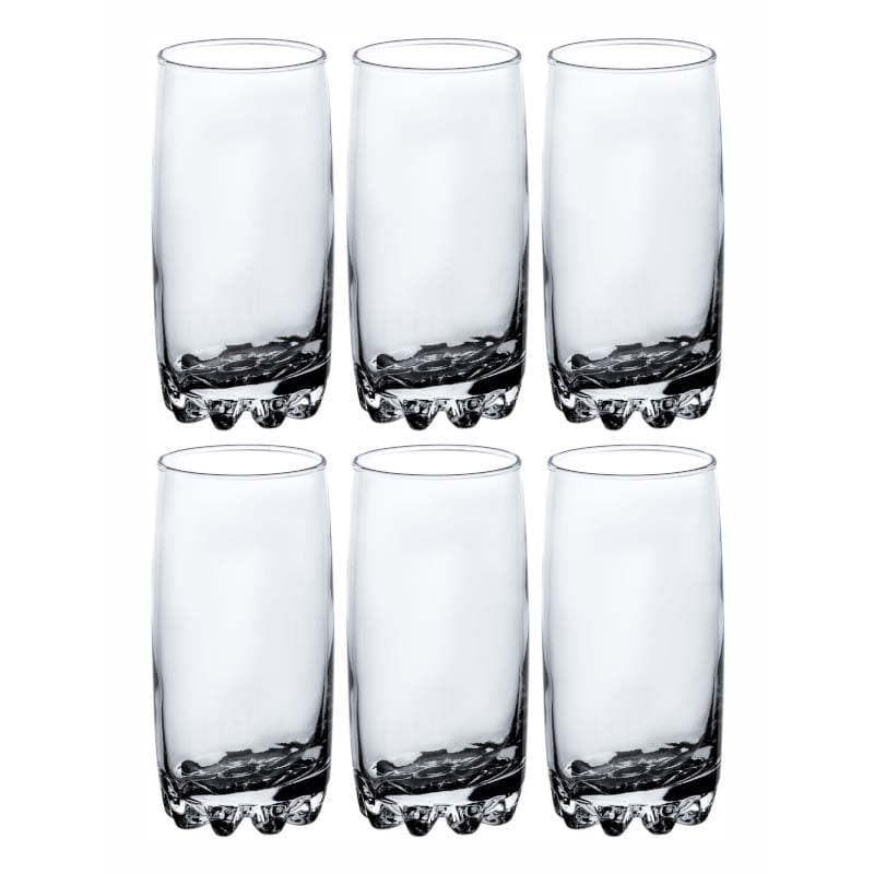 Buy Troopee Straight Glass Tumbler (380 ML) - Set Of Six Drinking & Juice Glasses from Vaaree