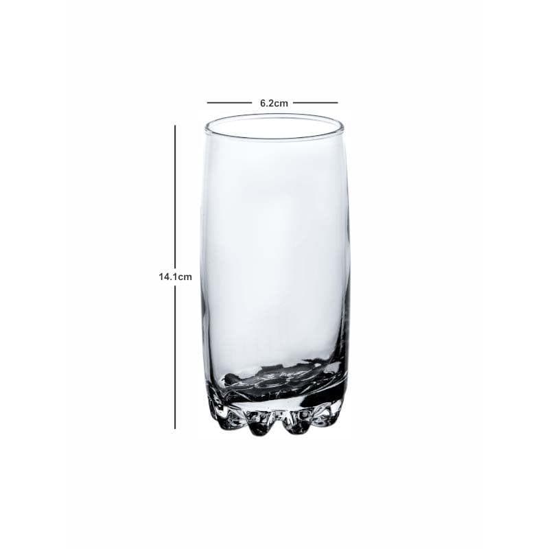 Buy Troopee Straight Glass Tumbler (380 ML) - Set Of Six Drinking & Juice Glasses from Vaaree