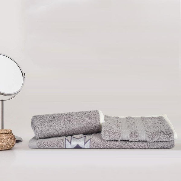 Buy Aqua Ripple Hand & Face Towel (Grey) - Three Piece Set Hand & Face Towels from Vaaree