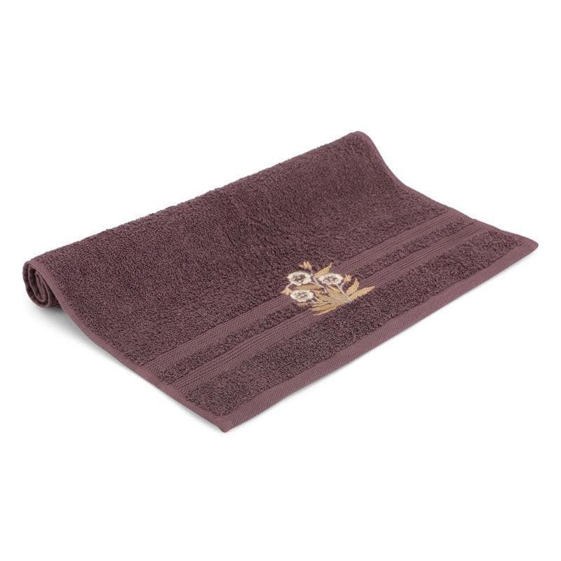 Buy Bloomsake Towel (Purple) - Three Piece Set Hand & Face Towels from Vaaree